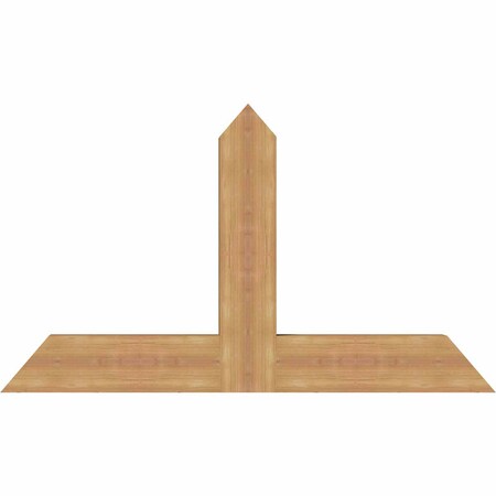 Ekena Millwork Portland Timber Gable Bracket, Western Red Cedar, 48"W x 28"H x 3 1/2"D x 5 1/2"F, 14/12 Pitch GBW048X28X0406POR00SWR